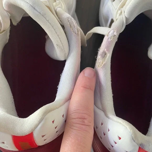 12.5‎ Nike Zoom GT Cut 2 "Sisterhood" White Gold Maroon Basketball Preowned FLAW - Picture 8 of 10